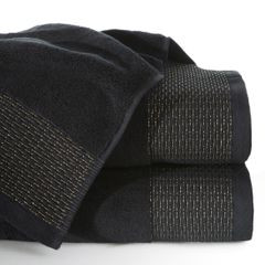 Ręcznik Mika Eurofirany Premium 50x90 czarny/złoty - 50 X 90 cm - czarny 1