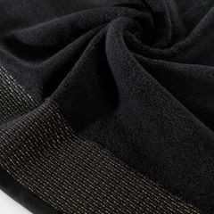 Ręcznik Mika Eurofirany Premium 70x140 czarny/złoty - 70 X 140 cm - czarny 4