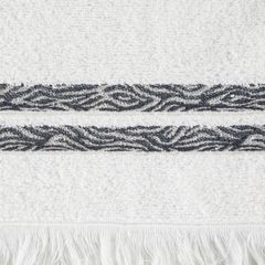 Vera biały ręcznik kąpielowy z żakardową bordiurą i frędzlami boho 50x90 cm Eurofirany - 50 x 90 cm - biały 7