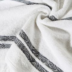 Vera biały ręcznik kąpielowy z żakardową bordiurą i frędzlami boho 50x90 cm Eurofirany - 50 x 90 cm - biały 8