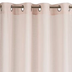 Dekoracja okienna LUCIA różowa z etaminy gładka na przelotkach Eurofirany - 140 x 250 cm - różowy 4