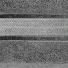 Ręcznik kąpielowy MIRO z włókna bambusowego z żakardową bordiurą Eurofirany - 50 x 90 cm - stalowy 7