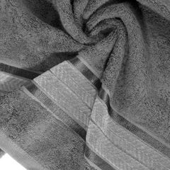 Ręcznik kąpielowy MIRO z włókna bambusowego z żakardową bordiurą Eurofirany - 50 x 90 cm - stalowy 8