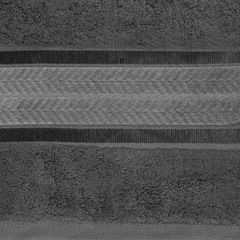 Ręcznik kąpielowy MIRO z włókna bambusowego z żakardową bordiurą Eurofirany - 50 x 90 cm - stalowy 4