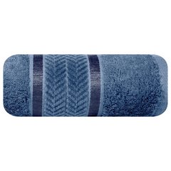 Ręcznik kąpielowy MIRO z włókna bambusowego z żakardową bordiurą Eurofirany - 50 x 90 cm - niebieski 2