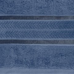Ręcznik kąpielowy MIRO z włókna bambusowego z żakardową bordiurą Eurofirany - 50 x 90 cm - niebieski 3