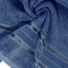 Ręcznik kąpielowy MIRO z włókna bambusowego z żakardową bordiurą Eurofirany - 50 x 90 cm - niebieski 4
