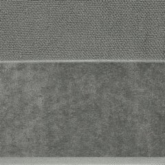 Ręcznik łazienkowy LUCY z bordiurą z weluru Eurofirany - 50 x 90 cm - stalowy 3