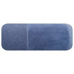 Ręcznik LUCY niebieski z bordiurą z weluru Eurofirany - 50 x 90 cm - niebieski 2