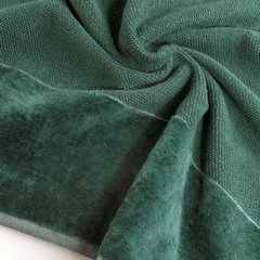 Ręcznik łazienkowy LUCY z bordiurą z weluru Eurofirany - 50 x 90 cm - butelkowy zielony 4