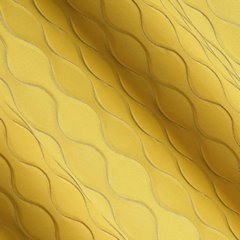 Zasłona LARI z błyszczącej tkaniny z geometrycznym wzorem Eurofirany - 140 x 250 cm - musztardowy 5