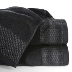 Ręcznik Mika Eurofirany Premium 70x140 czarny/srebrny - 70 X 140 cm - czarny 1