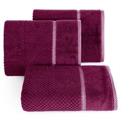 Ręcznik łazienkowy CALEB z bawełny frotte Eurofirany - 50 x 90 cm - amarantowy 1