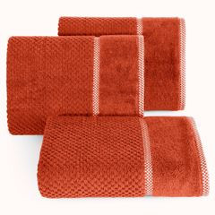 Ręcznik łazienkowy CALEB z bawełny frotte Eurofirany - 50 x 90 cm - pomarańczowy 1