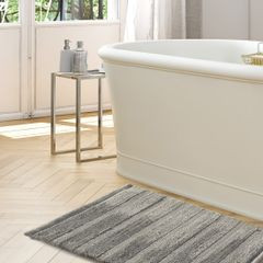 Łazienkowy dywanik w paski splot pętelkowy beż 50x70 cm - 50 x 70 cm - beżowy 4
