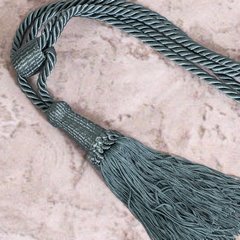 Dekoracyjny sznur miętowy do upięć z chwostem Eurofirany - 58 cm - ciemnomiętowy 7