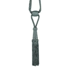 Dekoracyjny sznur miętowy do upięć z chwostem Eurofirany - 58 cm - ciemnomiętowy 2