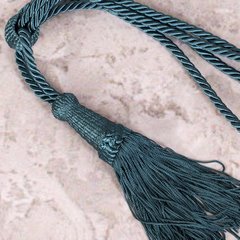 Dekoracyjny sznur turkusowy do upięć z chwostem Eurofirany - 58 cm - ciemnoturkusowy 7
