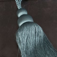 Dekoracyjny sznur miętowy do upięć z chwostem Eurofirany - 76 cm - ciemnomiętowy 7