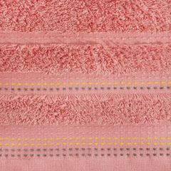 Ręcznik z bawełny z ozdobnym stebnowaniem 30x50cm - 30 X 50 cm - koralowy 4