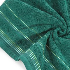 Ręcznik z bawełny z ozdobnym stebnowaniem 30x50cm - 30 X 50 cm - butelkowy zielony 7