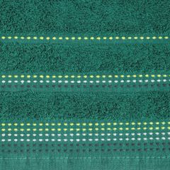Ręcznik z bawełny z ozdobnym stebnowaniem 30x50cm - 30 X 50 cm - butelkowy zielony 4
