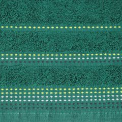 Ręcznik z bawełny z ozdobnym stebnowaniem 70x140cm - 70 X 140 cm - butelkowy zielony 8