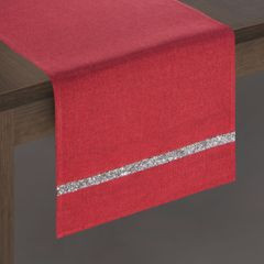 Czerwony bieżnik na stół do jadalni cekiny 33x140 cm - 33 x 140 cm - czerwony 2