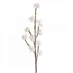 Sztuczny kwiat z pianki foamiran turkusowy Eurofirany - 82 cm - biały 1