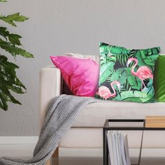Miękka poszewka modny wzór we flamingi 45x45 cm - 45 x 45 cm - zielony 3