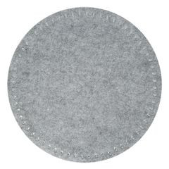 Podkładka stołowa srebrna GRACIA 2 z miękkiego filcu zdobiona kryształkami 38 cm Eurofirany - ∅ 38 cm - szary 1