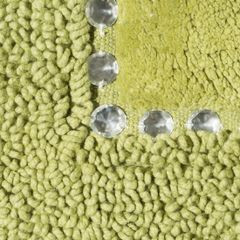 Dywanik łazienkowy CHIC oliwkowy z kryształami w stylu glamour Eurofirany - 75 x 150 cm - oliwkowy 3