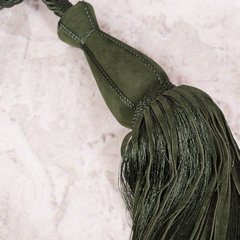 Dekoracyjny sznur ALISA zielony do upięć z chwostem Eurofirany - 80 cm - butelkowy zielony 5