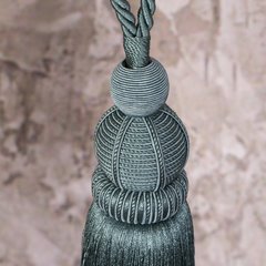 Dekoracyjny sznur JOWITA turkusowy do upięć z chwostem Eurofirany - 70 cm - turkusowy 5