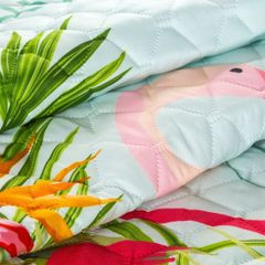 Flamingi narzuta na łóżko od Design 91 200x220 cm - 200 x 220 cm - miętowy 6