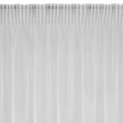 Firana Alexa biała klasyczna z dodatkiem błyszczącej nici na taśmie marszczącej 135x270 cm Design91 - 140 x 270 cm - biały 5