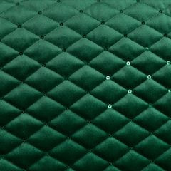 Zielona narzuta z welwetu z cekinami 170x210 cm - 170 x 210 cm - ciemnozielony 3