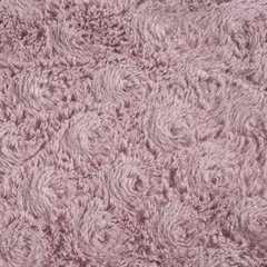 Narzuta o strukturze futra z wzorem róż i połyskiem - 200 x 220 cm - różowy 6