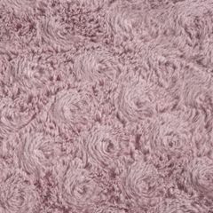 Narzuta o strukturze futra z wzorem róż i połyskiem - 200 x 220 cm - różowy 3