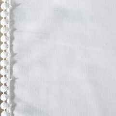 Biały bieżnik z pomponami kolekcja Premium 35x180 cm - 35 x 180 cm - biały 3