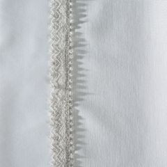 Biały EKSKLUZYWNY OBRUS ze srebrną koronką 150x300 cm - 150 x 300 cm - biały 5