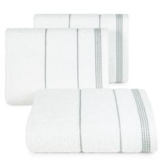 Ręcznik MIRA biały ze stebnowaną bordiurą Eurofirany - 30 x 50 cm - biały 1