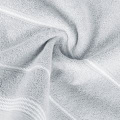 Ręcznik kąpielowy MIRA ze stębnowaną bordiurą Eurofirany - 50 x 90 cm - jasnopopielaty 5