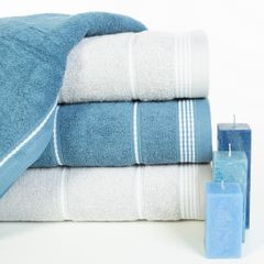 Ręcznik kąpielowy MIRA ze stębnowaną bordiurą Eurofirany - 50 x 90 cm - jasnopopielaty 7