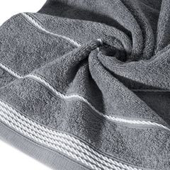 Ręcznik MIRA ze stębnowaną bordiurą Eurofirany - 30 x 50 cm - stalowy 5