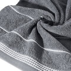 Ręcznik kąpielowy MIRA ze stębnowaną bordiurą Eurofirany - 70 x 140 cm - stalowy 4