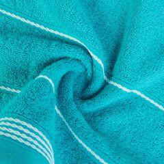 Ręcznik MIRA ze stębnowaną bordiurą Eurofirany - 30 x 50 cm - turkusowy 5