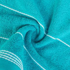 Ręcznik kąpielowy MIRA ze stębnowaną bordiurą Eurofirany - 50 x 90 cm - turkusowy 5
