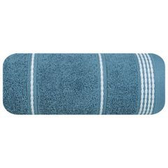 Ręcznik kąpielowy MIRA ciemnoniebieski ze stebnowaną bordiurą Eurofirany - 70 x 140 cm - ciemnoniebieski 2
