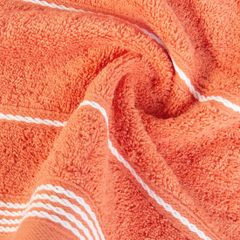 Ręcznik kąpielowy MIRA ze stębnowaną bordiurą Eurofirany - 50 x 90 cm - pomarańczowy 5